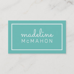 CALLING CARD preppy modern chic minimal jade green