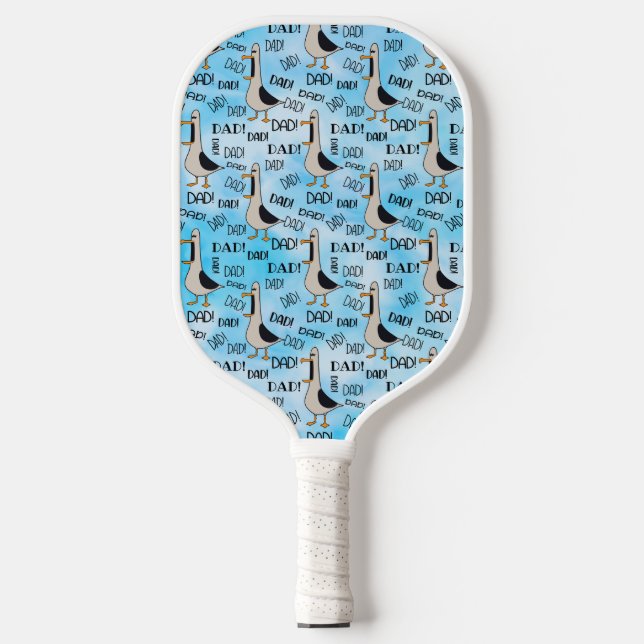 Calling Dad Pickleball Paddle White Handle (Front)