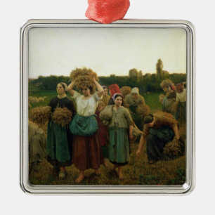 Calling in the Gleaners, 1859 Metal Ornament