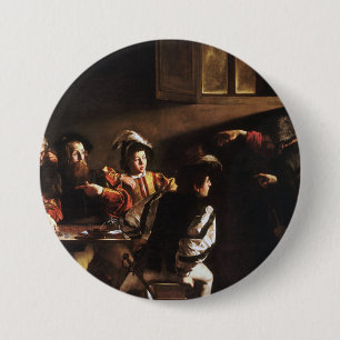 Calling Of Saint Matthew By Caravaggio 7.5 Cm Round Badge