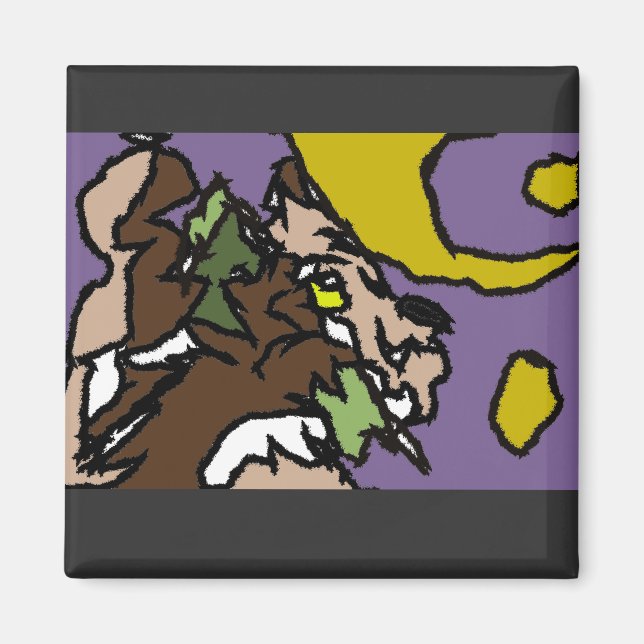 Calling  wolf  magnet (Front)