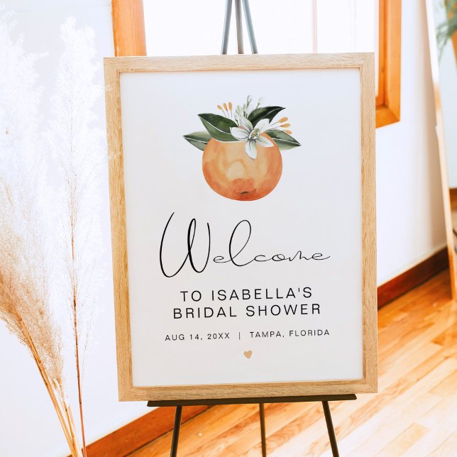 CALLIOPE Citrus Orange Clementine Bridal Shower Poster (Creator Uploaded)