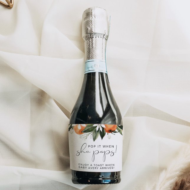 CALLIOPE Clementine Orange Pop It When She Pops Sparkling Wine Label (Creator Uploaded)