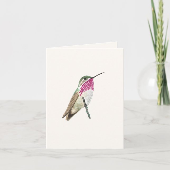 Calliope Hummingbird Card (Front)