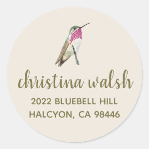 Calliope Hummingbird Envelope Seal