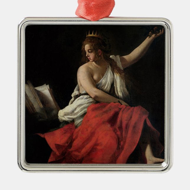 Calliope, Muse of Epic Poetry Metal Ornament (Front)