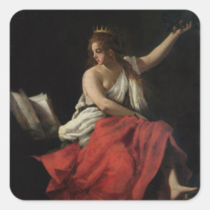 Calliope, Muse of Epic Poetry Square Sticker