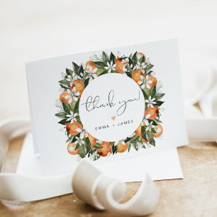 CALLIOPE Watercolor Orange Blossom Citrus Cutie Thank You Card