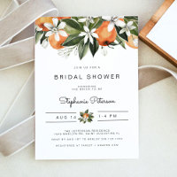 Calliope -Watercolor Orange Blossoms Bridal Shower