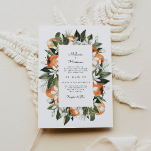 Calliope - Watercolor Tropical Orange Blossom Invitation