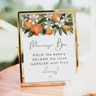 CALLIPPE Citrus Orange Clementine MOMosa Bar Poster