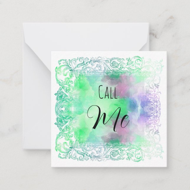 *~* CALLME  Relationship AP63 Flat Note Card (Front)