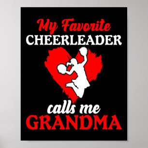 Calls Me Grandma Cheerleader Cheer Womens Cheerlea Poster