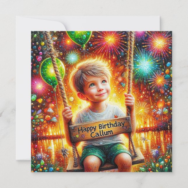 ~ CALLUM ~ Happy Birthday ~ Tree Swing~ (Front)