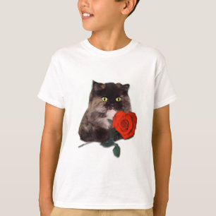 Cally with Red Heart Shaped Rose Persian T-Shirt