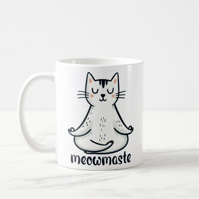 Calm and Cute Cat Coffee Mug (Left)