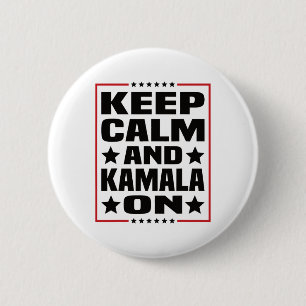 Calm And Kamala On Kamala Harris 2024 For Presiden 6 Cm Round Badge