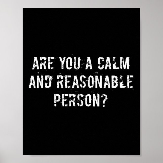 Calm And Reasonable Person Distressed Intense Vide Poster (Front)