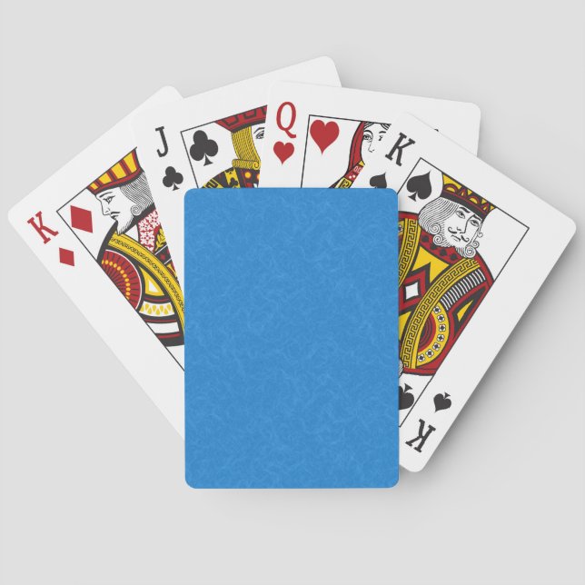 calm and serene blue background swirling pattern playing cards (Back)