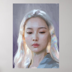 Calm and Serene Female Portrait Poster