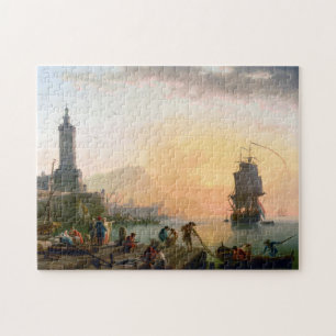 Calm at a Mediterranean Port Claude-Joseph Vernet Jigsaw Puzzle