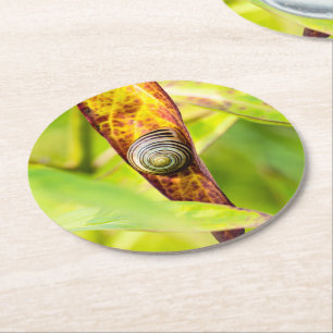 calm attachment round paper coaster