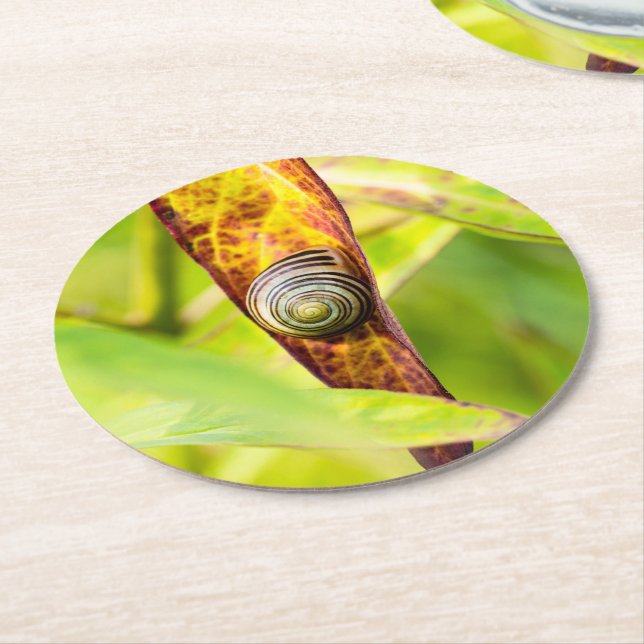 calm attachment round paper coaster (Angled)