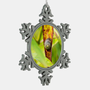 calm attachment snowflake pewter christmas ornament