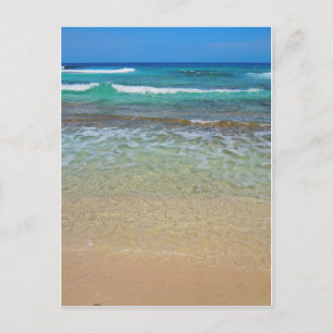 Calm beach waters postcard