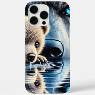 Calm Bear and Mystical Bear Silhouette iPhone 16 Pro Max Case