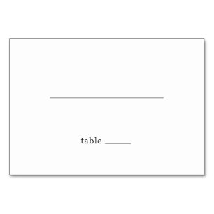 Calm Black Minimalist Line Table Number