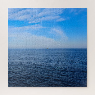 Calm Black Sea Romania – Seagulls Blue Sky Print Jigsaw Puzzle