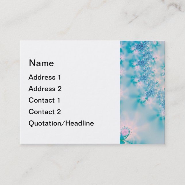 Calm Blue Meditation Butterfly Art Business Card (Front)