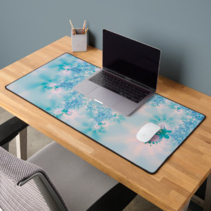 Calm Blue Meditation Butterfly Art Desk Mat