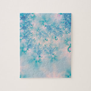 Calm Blue Meditation Butterfly Art Jigsaw Puzzle