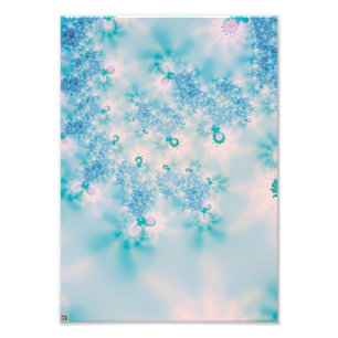 Calm Blue Meditation Butterfly Art Photo Print