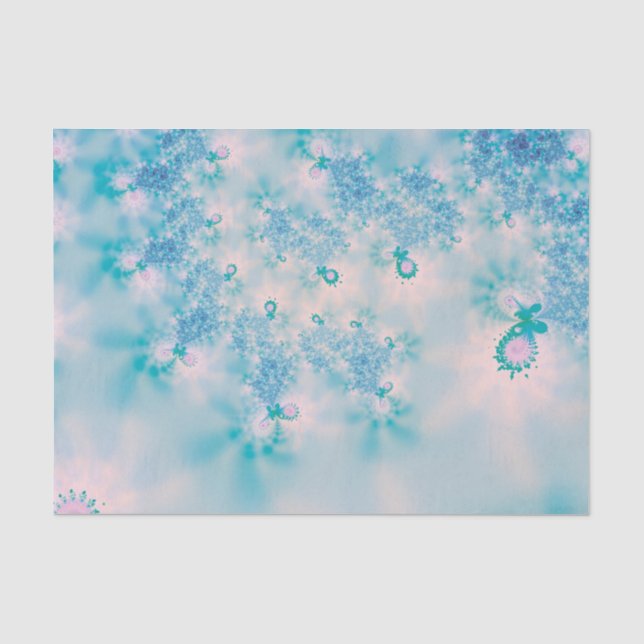 Calm Blue Meditation Butterfly Art Tissue Paper (Front)