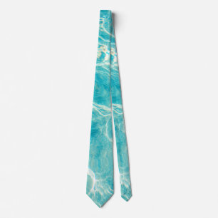 Calm Blue Ocean Wave Tie