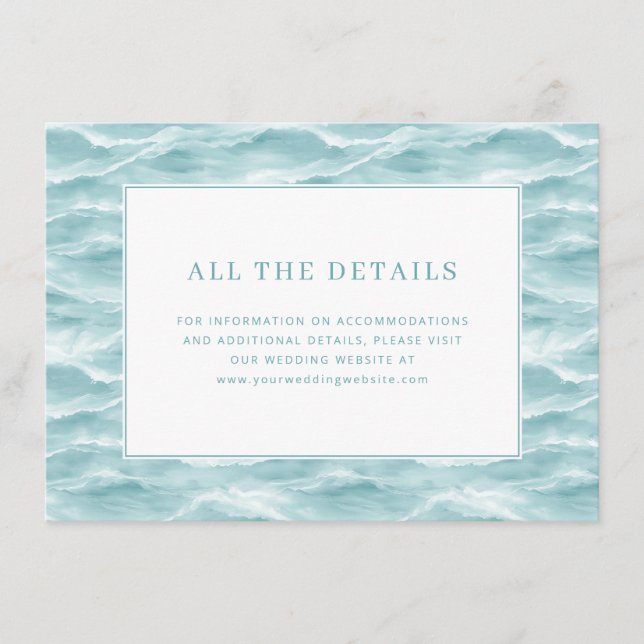 Calm Blue Ocean Waves Enclosure Card (Front)