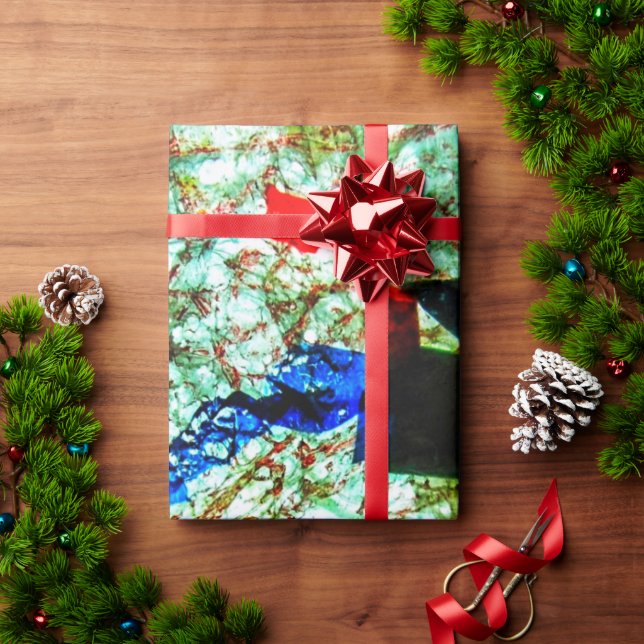 Calm blue texture Wrapping Paper,Smooth texture Wrapping Paper (Holiday Gift)