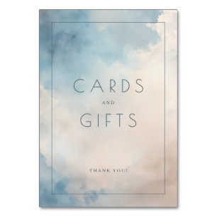 Calm Blue Watercolor Gratitude Card