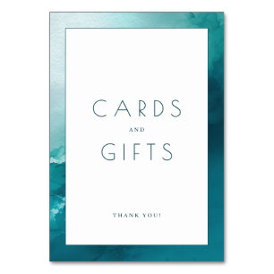 Calm Blue Watercolor Thank You Card