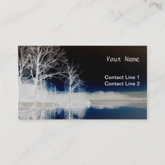 Calm blue waters business card (Front)