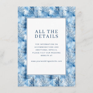 Calm Blue Winter Forest Trees Enclosure Card