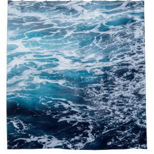 Calm body of water close-up photo shower curtain