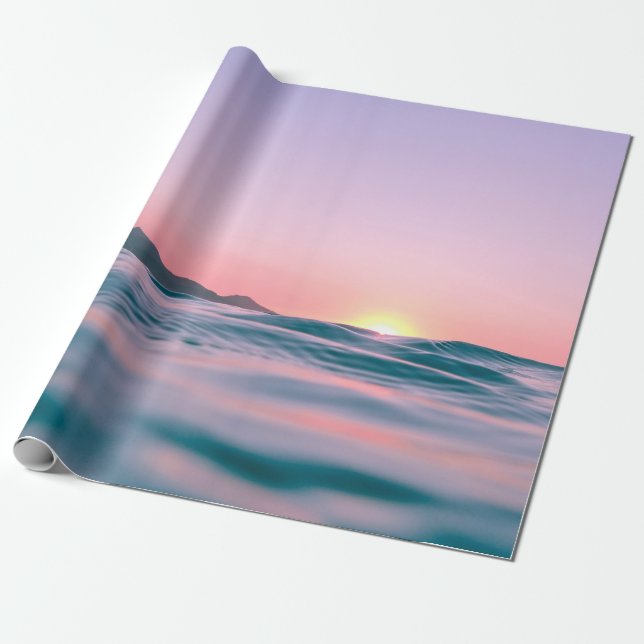 Calm body of water during golden hour wrapping paper (Unrolled)