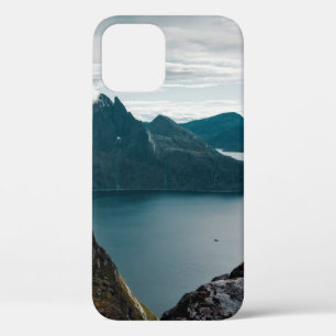 CALM BODY OF WATER NEAR MOUNTAIN iPhone 12 CASE