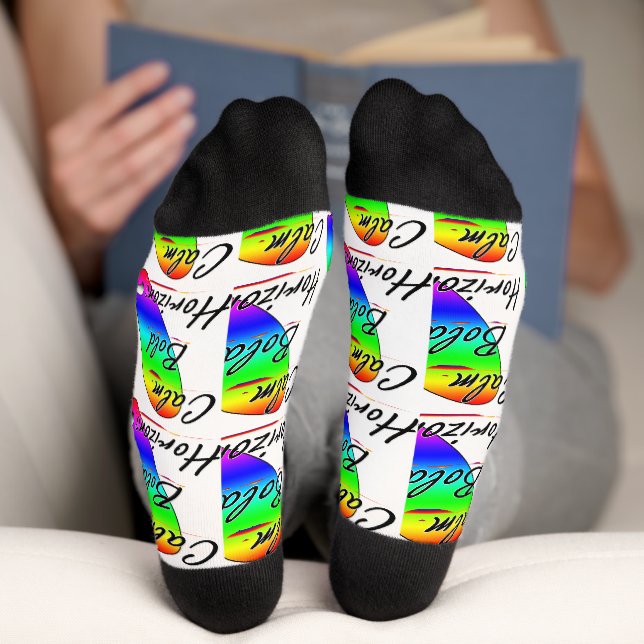 Calm bold horizons surfing socks (Bottom)