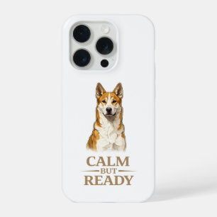 Calm But Ready Canaan Dog iPhone 15 Pro Case