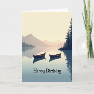 Calm Canoes Birthday Card